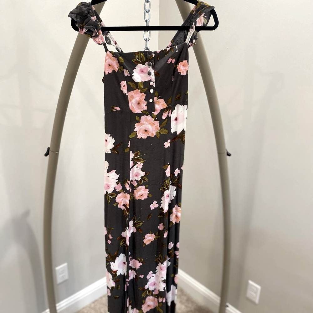 Maxi off the shoulder floral dress